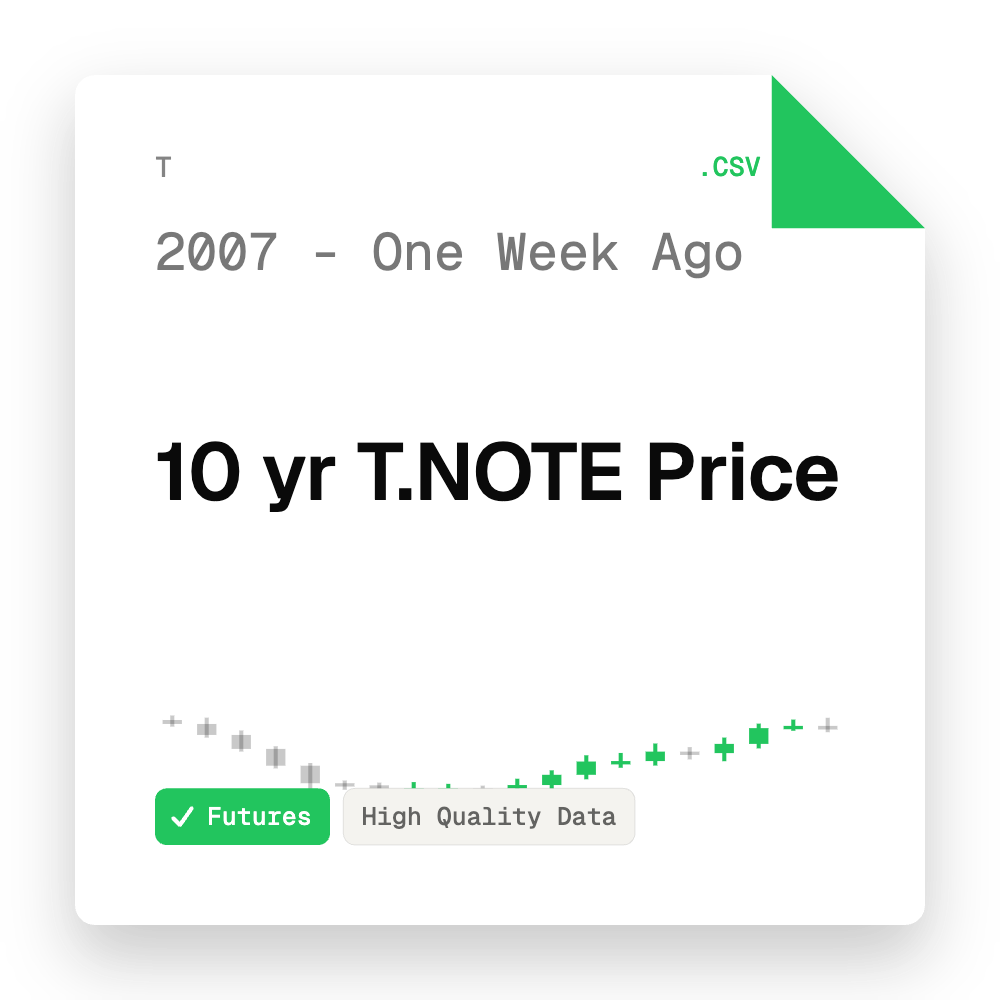 10 yr T.NOTE Price 1m