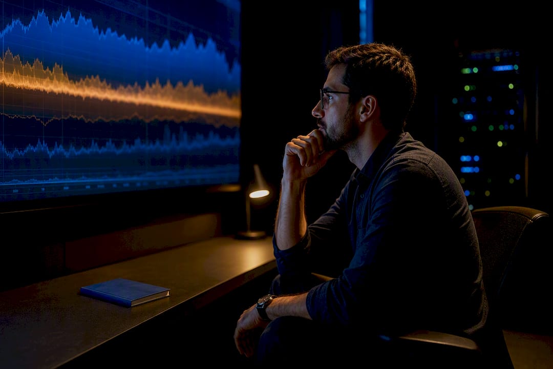 Engineer reviewing historical market data feeds