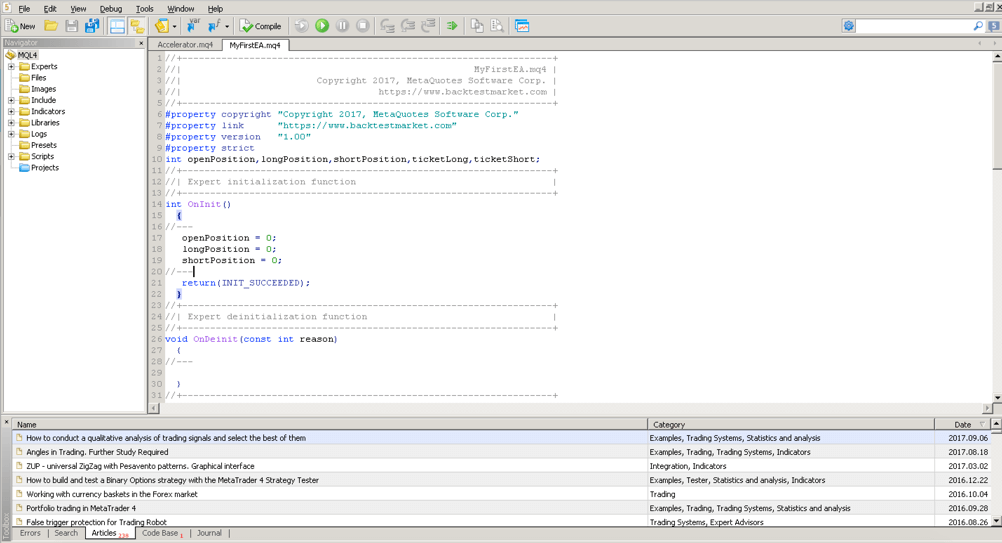New button in MetaEditor toolbar
