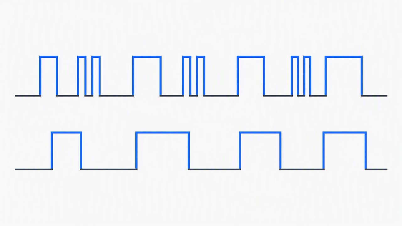 Persistence filtering reduces rapid regime flips